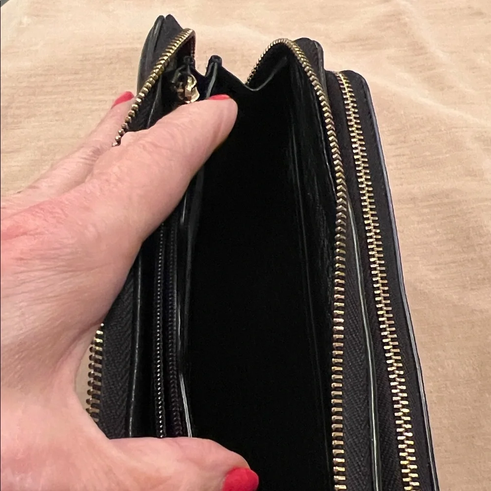 Michael Kors Black Leather Wristlet - Picture 8 of 16